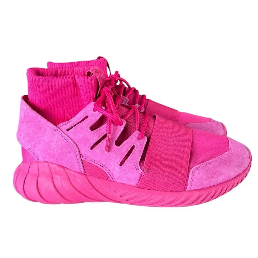 Adidas Tubular Doom Sneaker Size 9.5 Tonal Pink Bright Colorful Kicks!